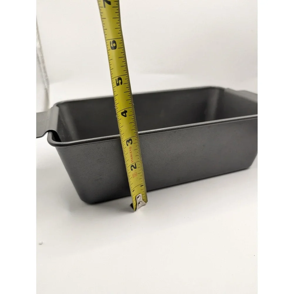 Nonstick Meatloaf Pan with Removable Drain Tray Lifter 2 Piece Set Gray